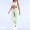 Palm green off-shoulder bra and pants