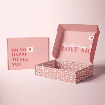 Custom Self-Sealing Mailer Shipping Hard Paper Box Tear Strip Logo Matt Lamination Corrugated Cardboard Paper Mailing Packaging