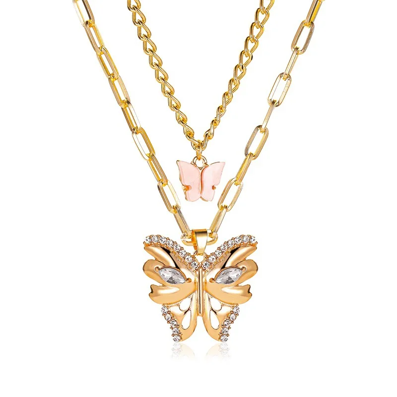 Download Latest Style Small Butterfly Necklace Double Layer Metal Large Crystal Rhinestone Women Necklace Butterfly Buy Latest Style Small Butterfly Necklace Double Layer Metal Large Crystal Rhinestone Women Necklace Butterfly Necklace Butterfly Rhinestone