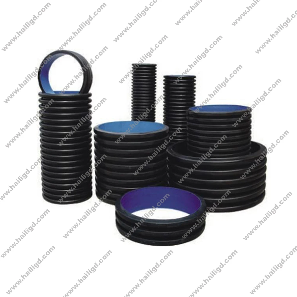 Гофрированная двухслойная труба HDPE высокого качества черного цвета по оптовой цене от