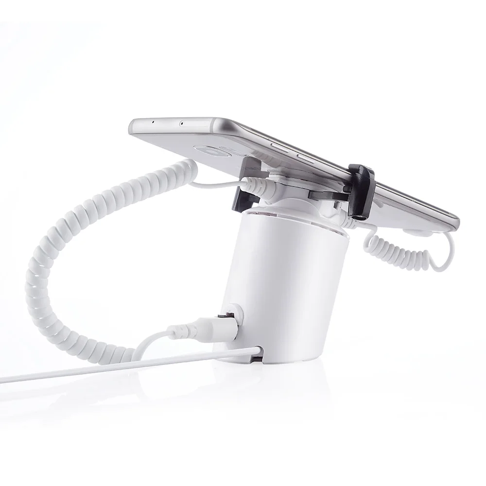 Retail Store Protection Anti Theft Security Mobile Phone Exhibition Display Stand Holder Device With Charging Alarm