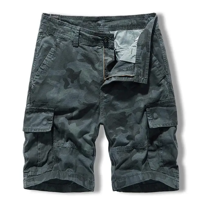 New Hot Camouflage Loose Cargo Shorts Men Cool Summer Camo Short Pants Outdoor Cargo Shorts