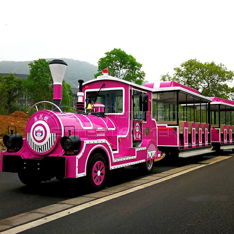 Battery Powered Family Theme Park Ride-On Train for Kids Adults