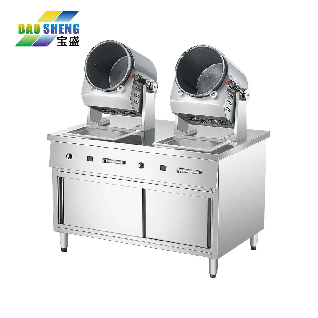Commercial Intelligent Electric Automatic Cooking Machine Food Stir Fry Wok Robot Stir Cooker Fried Rice Cooking Machine 220V