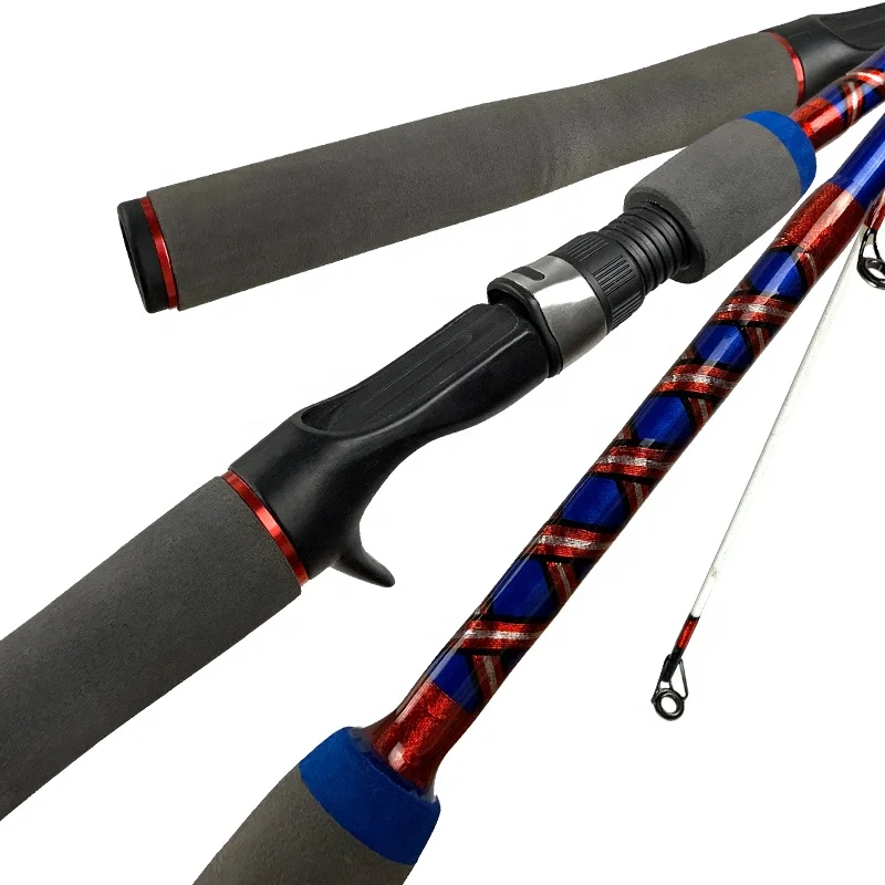 Factory Custom Fishing Rod Ugly Stick 2 Section Bait Casting Rod Fishing Accessories Long Casting Fiber Glass Fishing Rods
