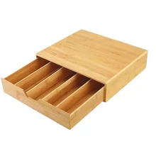 High-quality Bamboo Office Coffee Pod Rack Single-layer Tea Bag Organiser Vertical Installation Food Storage
