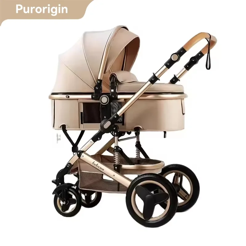 Pram for Babies Factory Cheap Price 4 Wheels Light Weight Foldable 2 in 1Baby Stroller Baby Carrier Newborn
