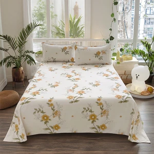 Factory Manufacturing Eco-Friendly Breathable 100% Polyester Bed Sheet Quality Home Textile Fabric with Printed Pattern Adults