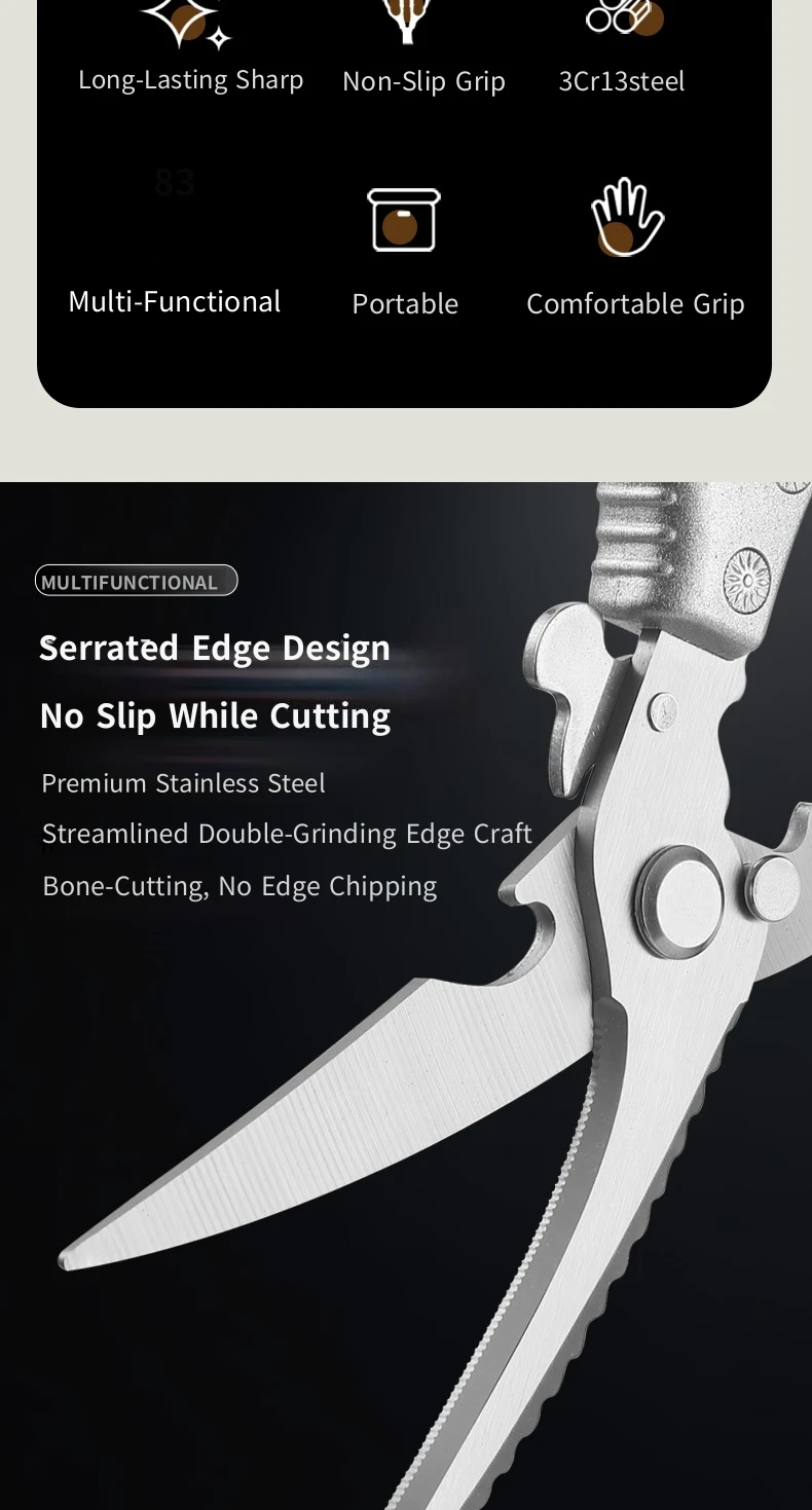 Chicken bone cutting scissors