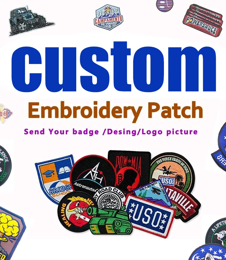 Custom Heat Press 3d Puff Logo Badges Embroidered Patch Sew On Iron On ...