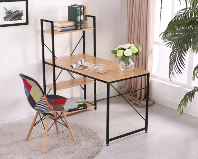 Современный офисный стол из МДФ с металлической рамой компьютерная рабочая станция офисная