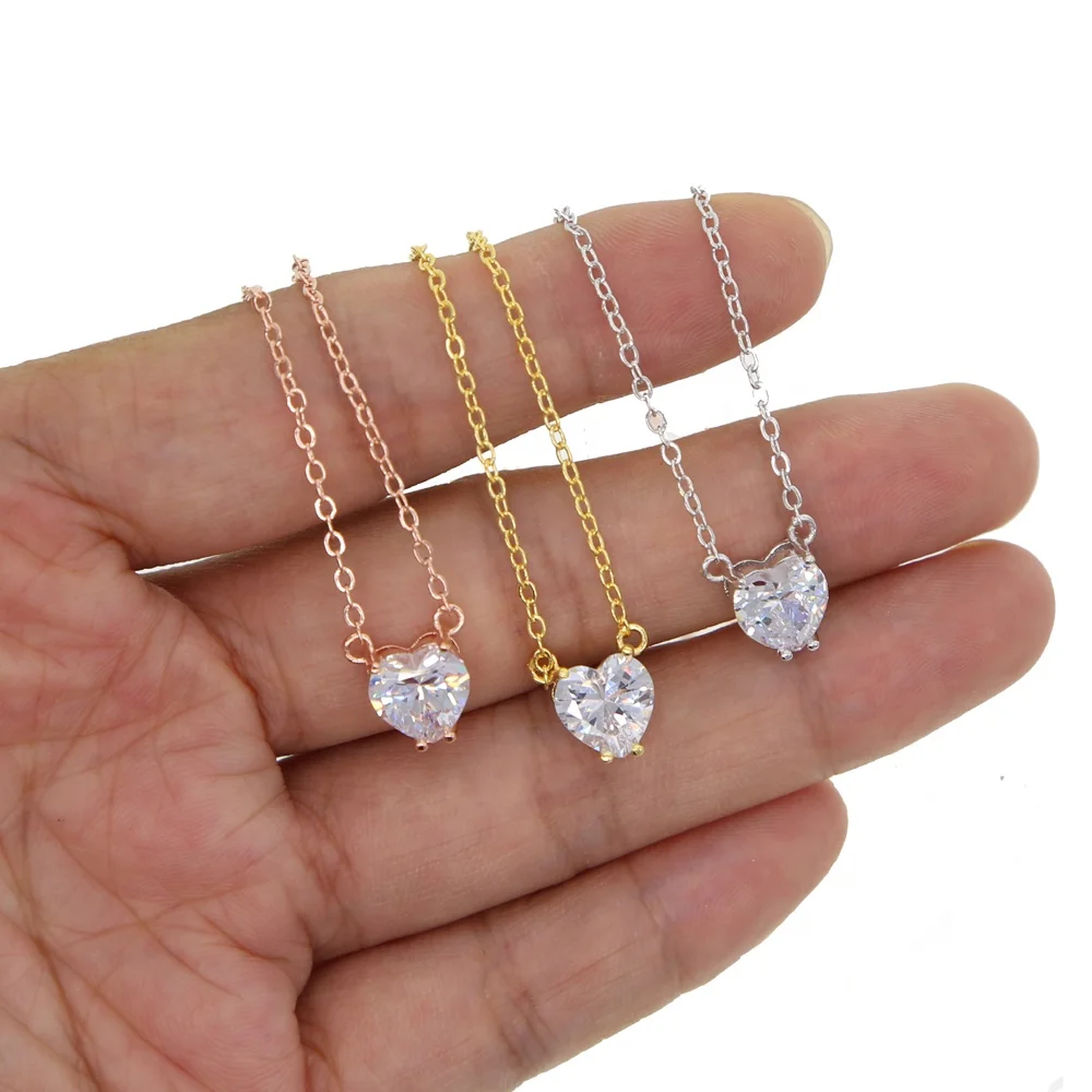 big heart diamond necklace