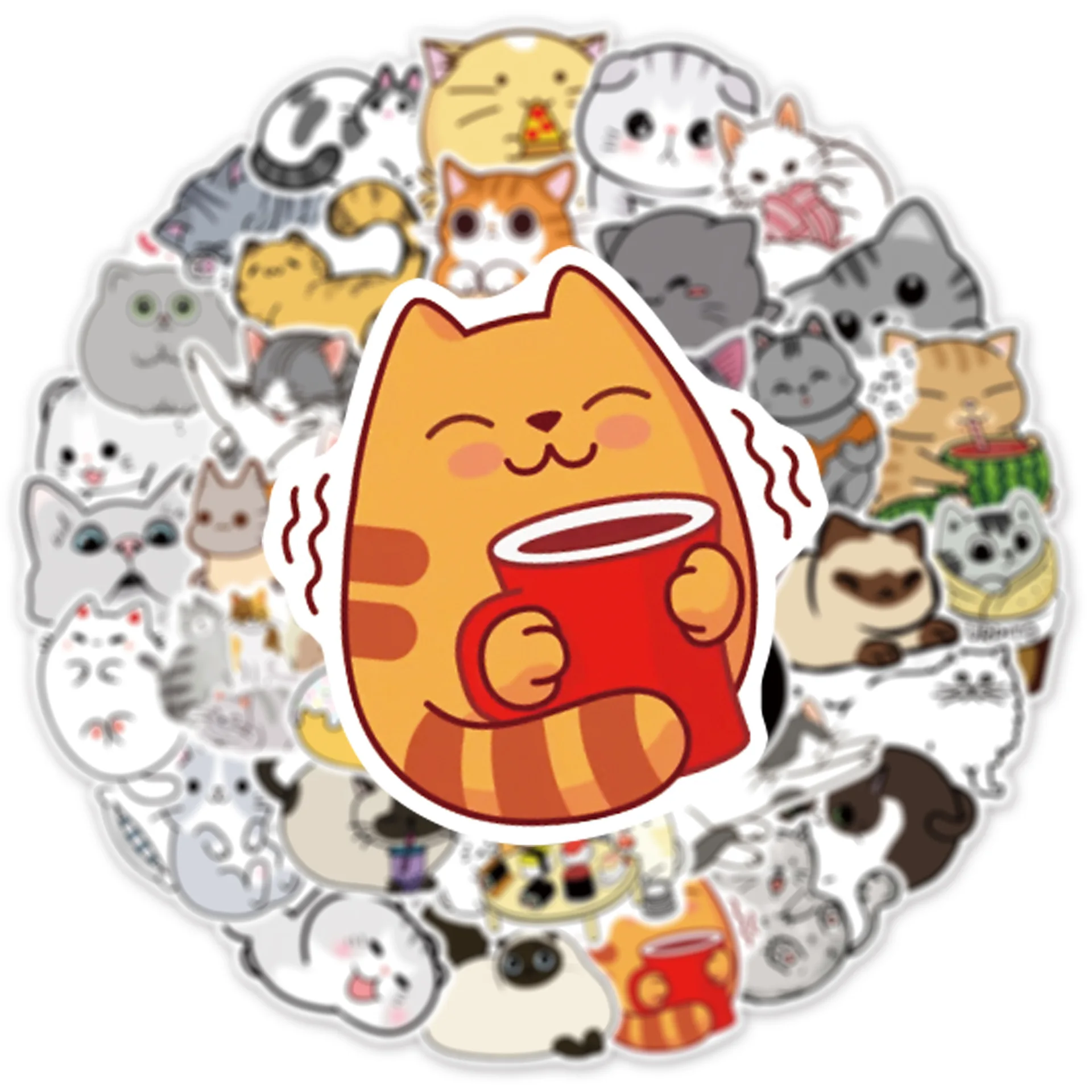 Set Di 50 Adesivi Mucca Kawaii In Vinile - Impermeabili, Per Laptop, Valigia, Skateboard, Moto, Regalo Per Adolescenti