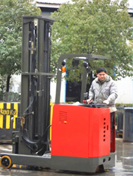 Warehouse Use Factory Automated Hydraulic Stand up Electric Reach Forklift Truck