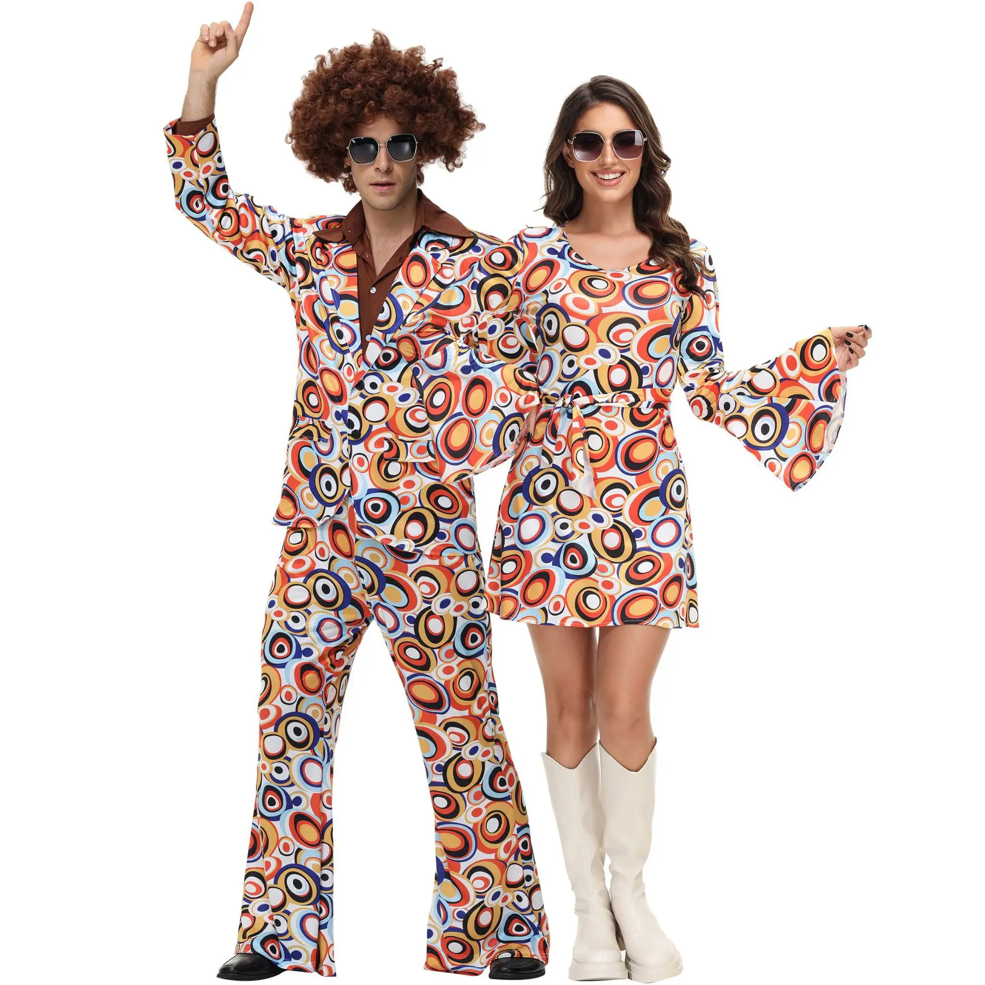 Halloween Carnival Party 60s 70s Hippie Cosplay Costumes