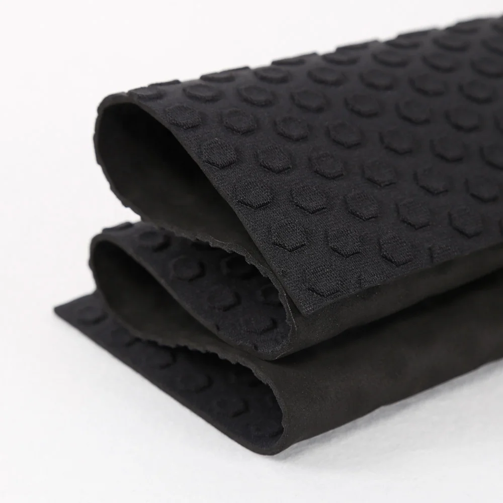 Jianbo Embossed Colorful Nylon Neoprene Foam Sheet Neoprene Fabric Roll Textured Neoprene Fabric with Polyester Coating