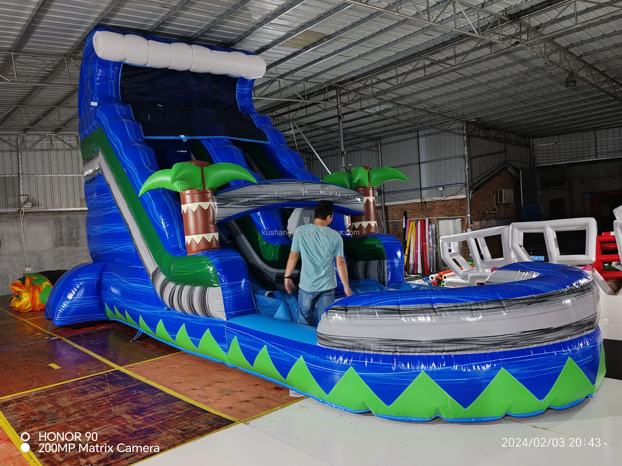 Outdoor 26ft Commercial PVC Wet/dry Dual Use Inflatable Slide