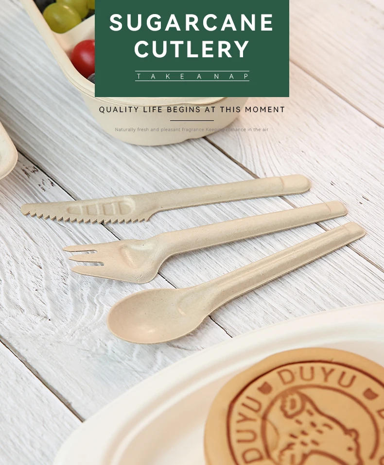 Disposable Bagasse Sugarcane Cutlery Chinese Soup Spoon Buy Chinese