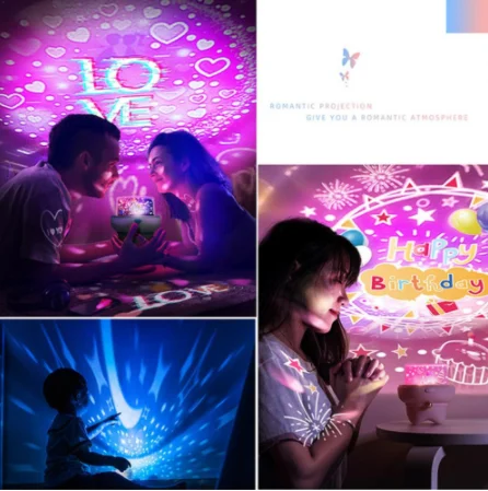 LED Projector Lights No Blueteeth Star Sky USB Light Charging Night Light Cute Pet Projection Lamp for Indoor Room Decoration