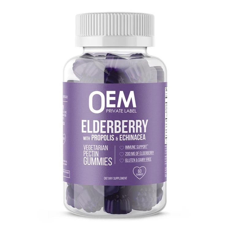 Private Label Apple Cider Vinegar Gummy Sea Moss Elderberry Cranberry