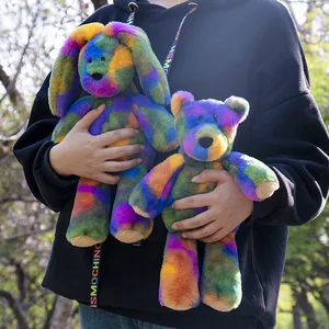 Wholesale Plush Toys Soft Colorful Rainbow Animal Plush Toy Rabbit Unicorn Plush Toys for Children Gift