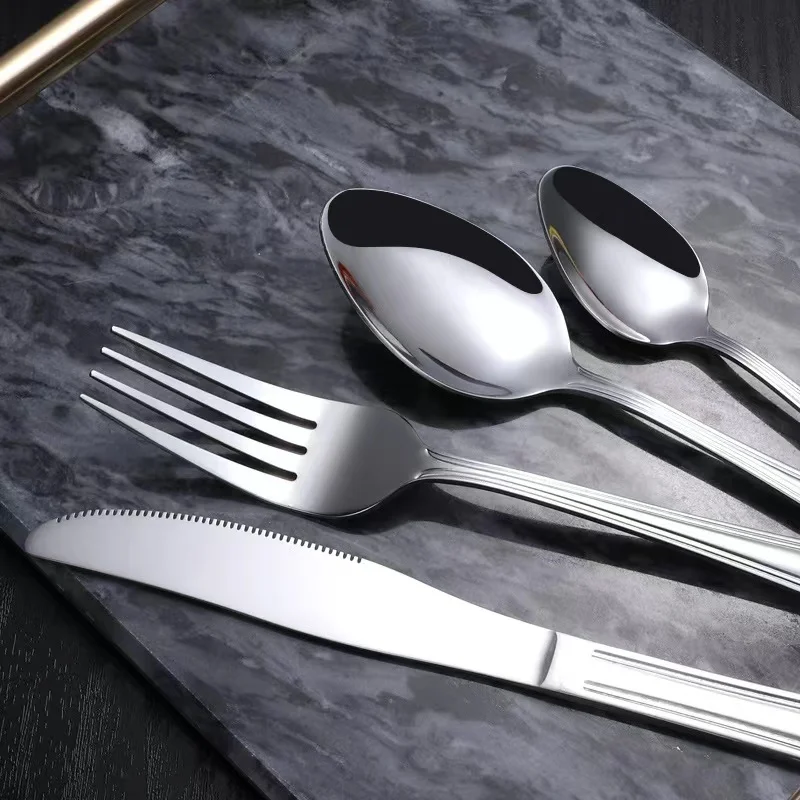 Hotel Cutlery Set Stainless Steel Gold Spoon Restaurant Utensil