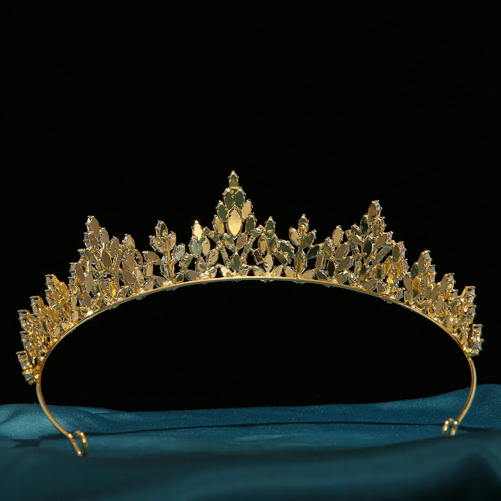 Роскошная медная циркониевая Корона украшенная головная повязка с полным цирконием свадебные украшения для невесты девушки фестиваль аксессуары подиума