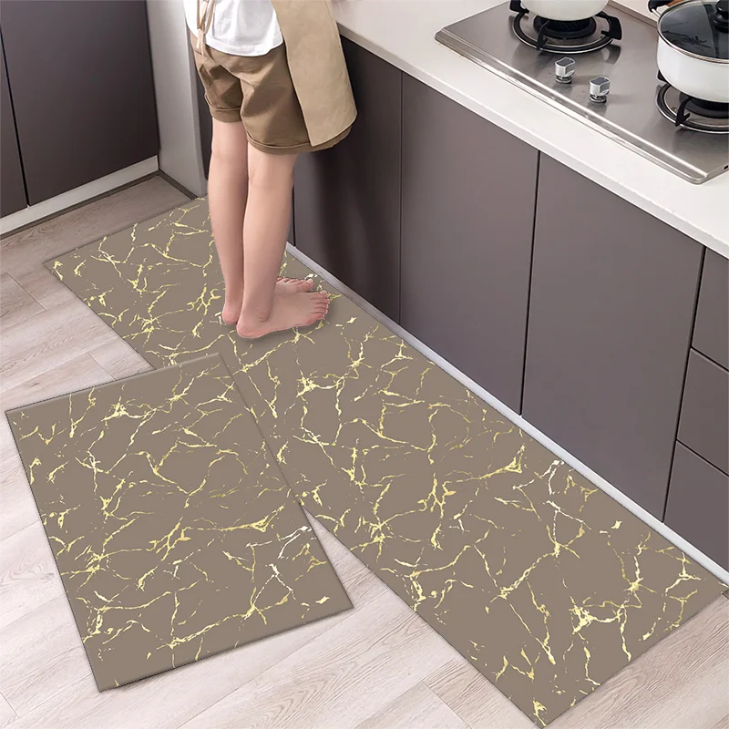 Kitchen Foot Mat Home Bedroom Living Room Doormat Entrance Door Room Rugs Non-slip and Washable Kitchen Carpet Set factory