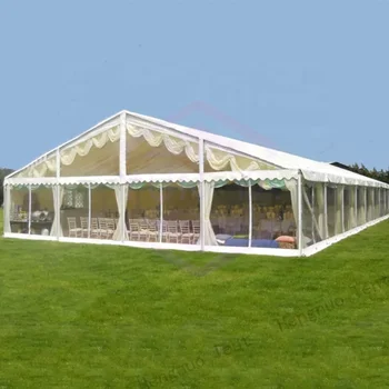 100-200 People Seats Waterproof / Fire Resistant Marquee Party Tent Outdoor Events Canopy On Grass Land