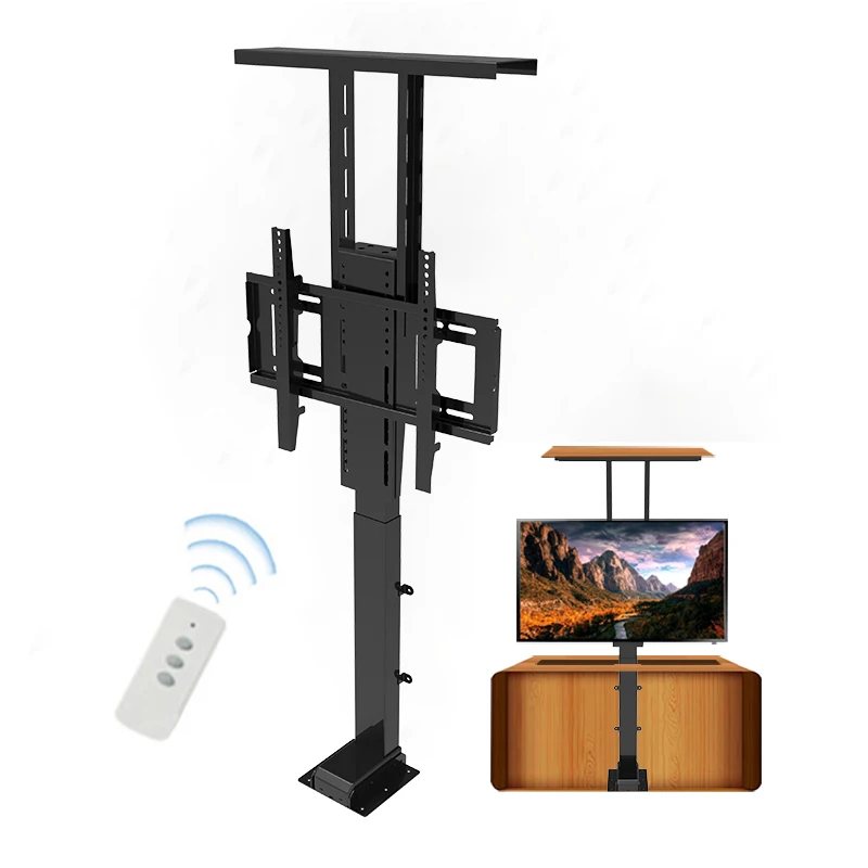 Smart Mobile Tv Stand  Electric Motorized  Fire Place Tv Stand White Tv Stand