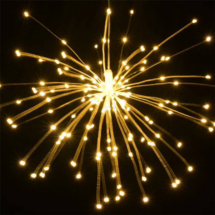 Starburst Firework Shining Colorful Optical Table Ornaments Christmas Gift Decoration Lights Mini LED Christmas Tree