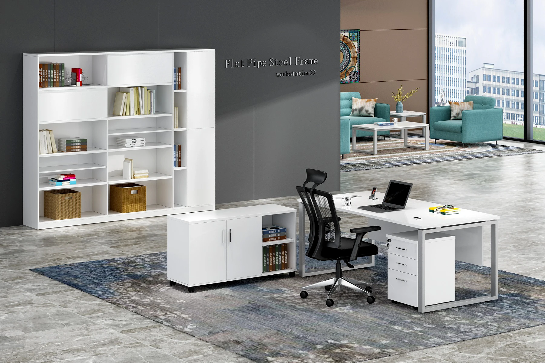 Высокотехнологичный современный стол руководителя директора Офисный Компьютерный стол дизайнерский стол руководителя современный стол L-образной формы мебель для дома и офиса