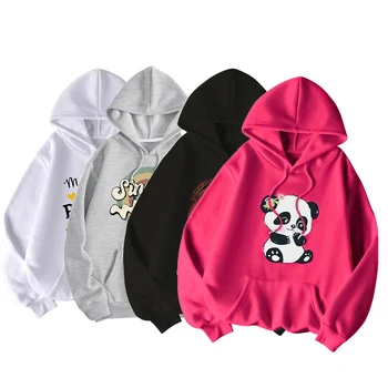 Hoodie manufacturers custom printed heavy cheap girls casual fashion golf knit top winter fitness girls hoodie 4 pieces