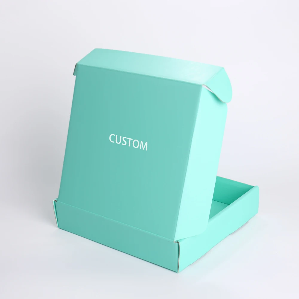 product custom eco friendly corrugated shipping mailer paper box glossy lamination uv embossed double sided printing packaging box-4