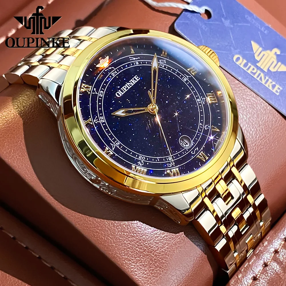OUPINKE 3203 - Starry Diamonds Watch for Men - 5ATM Waterproof OUPINKE 3203 - Starry Diamonds Watch for Men - 5ATM Waterproof