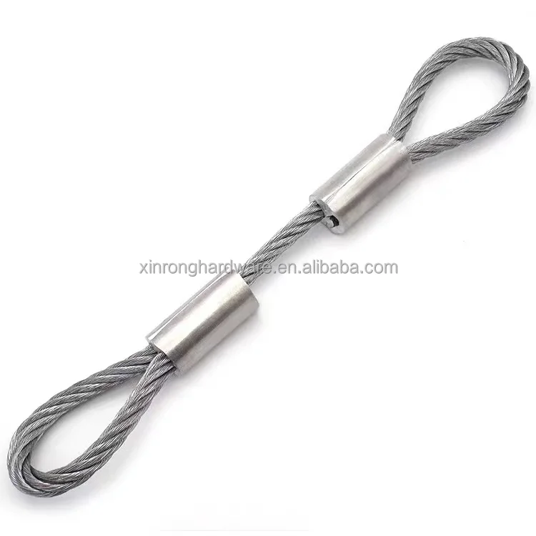 7*7 Safety Galvanized Steel Wire Rope Assembly Wire Rope with Both