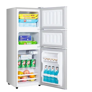 Hot Selling  BCD-108S  Small Home Appliance Refrigerator Three Doors 108L Freezer up and Refrigerate Down  Fridge for Home