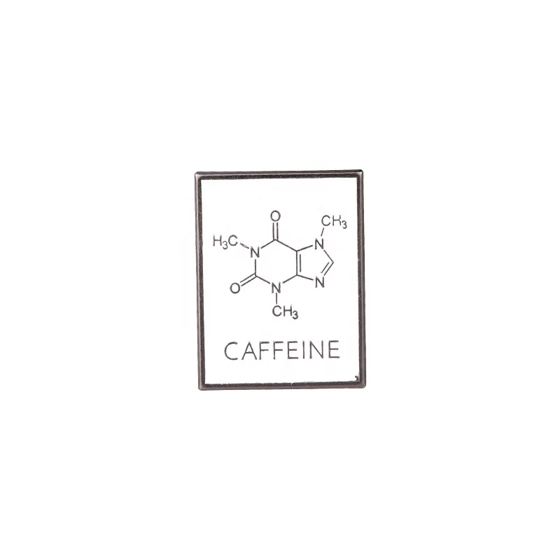 Customizable Metal for Lapel Pin Badge Chemistry Teacher's Chemical Molecular Structure Brooch Featuring Custom Caffeine Dopamin