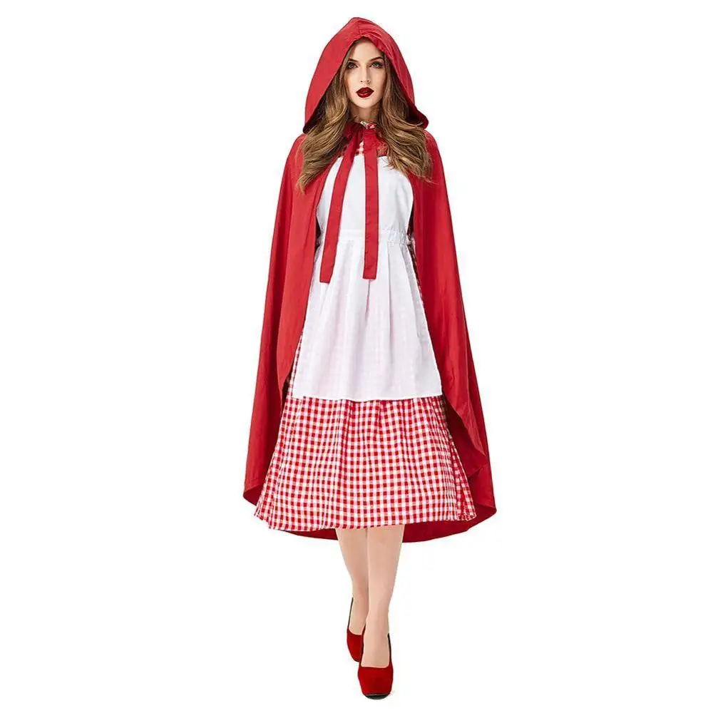 Red Riding Hood de Halloween para Mujer Damas Vestido de disfraz conjunto de Semana Libro Cuento De Hadas