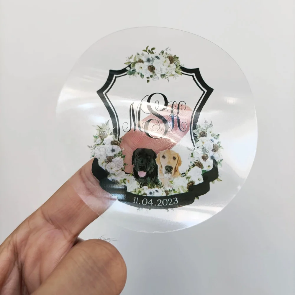 150 Custom Circle Roll Labels - 3 Inch Custom Stickers With Your Text, Image Or Logo, Gloss/Matte Finish For Business, Wedding & Parties