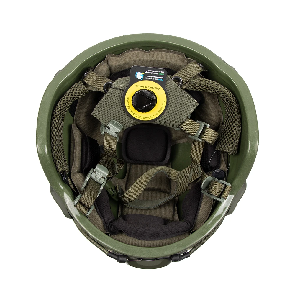 Aramid And Pe Mich Helmet With Rails New Upgrade Suspension Ear