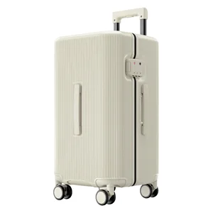 custom logo Extra Large Capacity PC Luggage 24 Inch Women's Sports Zipper Trolley Case Universal Wheel Waterproof Password Case Student