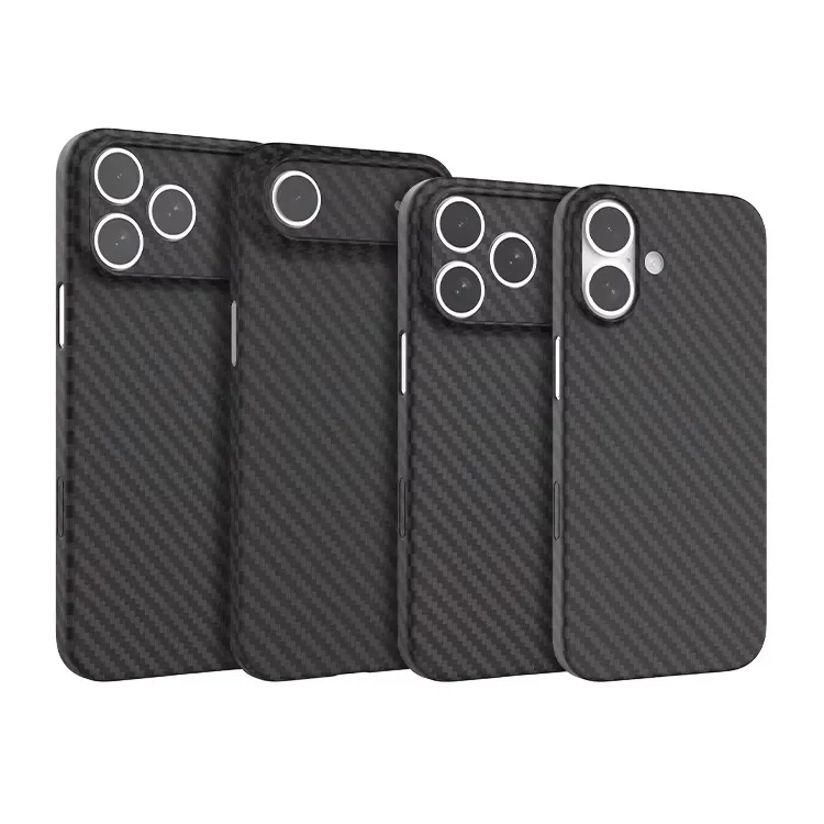 product laudtec carbon fiber slim mobile phone case for iphone 17 air 16 15 pro max thin drop proof hard cover camera protection sjk1087-2
