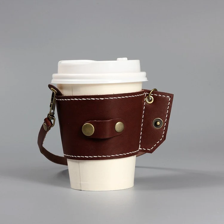 MORIK Coffee Cup Sleeve with Adjustable Strap and Straw Holder