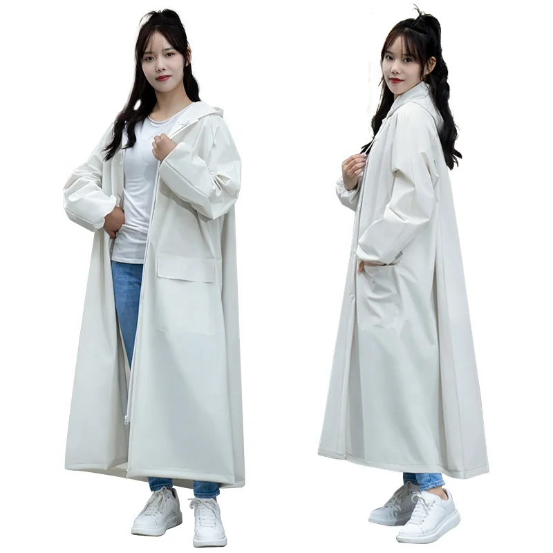 Modern Custom Wholesale white  Raincoat  All-Season Plastic Waterproof and Windproofrain coat for Fishing and Hiking