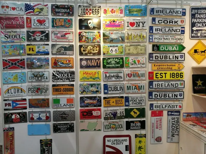 Custom Logo Embossed Car Number Plate Souvenir Metal Aluminum Car