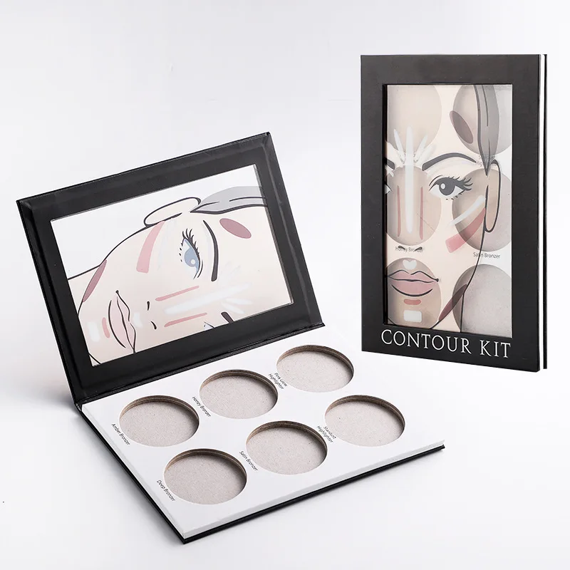 paleta de sombras de ojos de 6 colores vacía paleta de sombras de ojos personalizada envasado