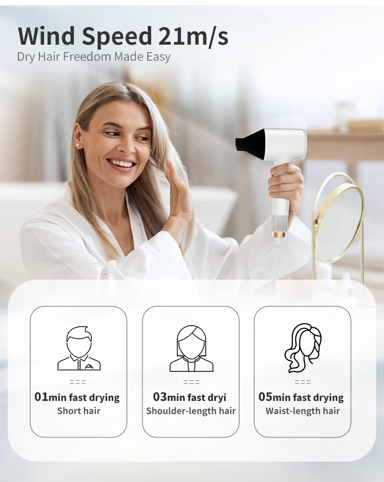 2023 New Arrivals Wall Mounted Revair Reverseair Hair Dryer Straightener Supersonic Negative