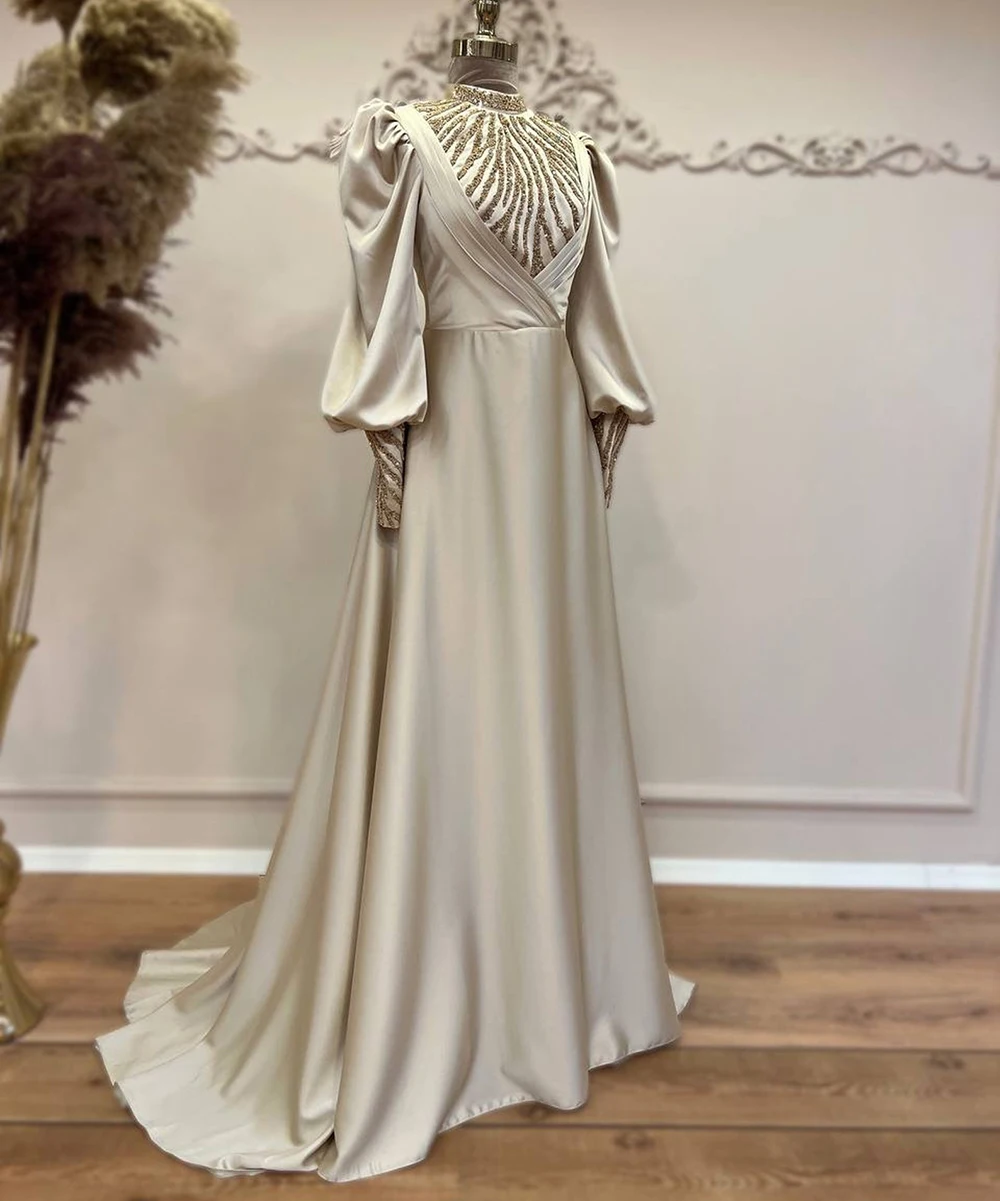 islamic wedding dresses for women Lace Sequined Muslim With Hijab  TANYA BRIDAL Holiday memorial day honeymoon skirt Package method Custom OEM ODM Islamic Wedding