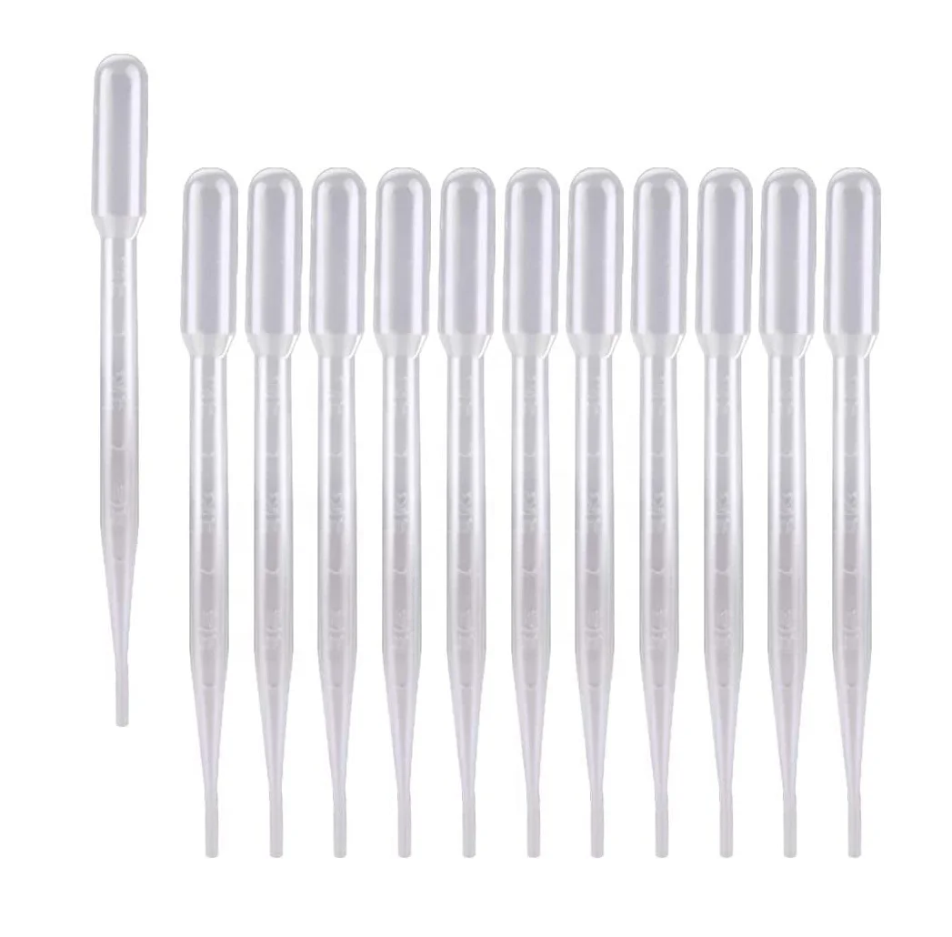 Disposable Clear 1ml 2ml 3ml 5ml 10ml Sterile Pasteur Pipettes Plastic Dropper Micro 3ml Transfer Pipettes